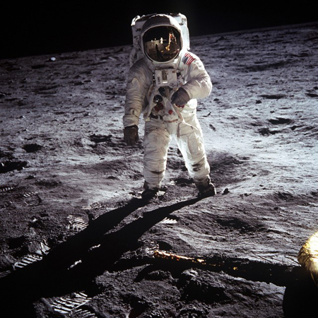 Bud Aldrin On Moon